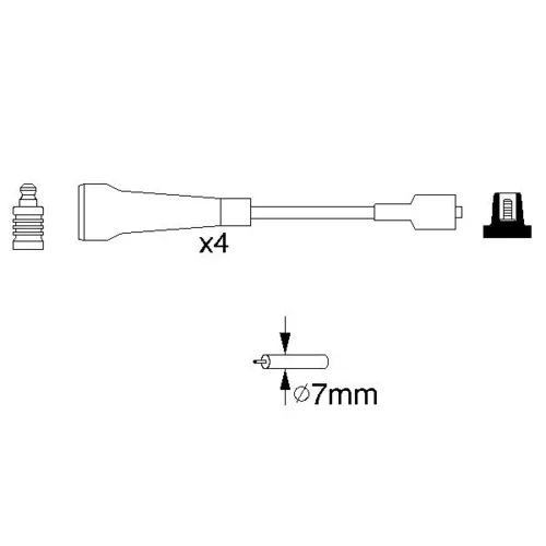 Sada zapaľovacích káblov BOSCH 0 986 356 967 - obr. 4