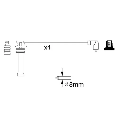 Sada zapaľovacích káblov BOSCH 0 986 357 141 - obr. 4