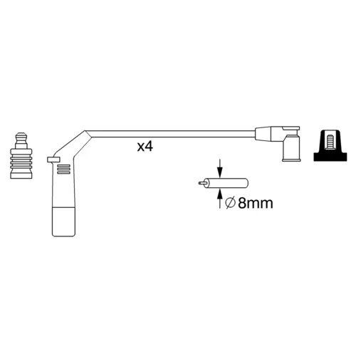Sada zapaľovacích káblov BOSCH 0 986 357 267 - obr. 4
