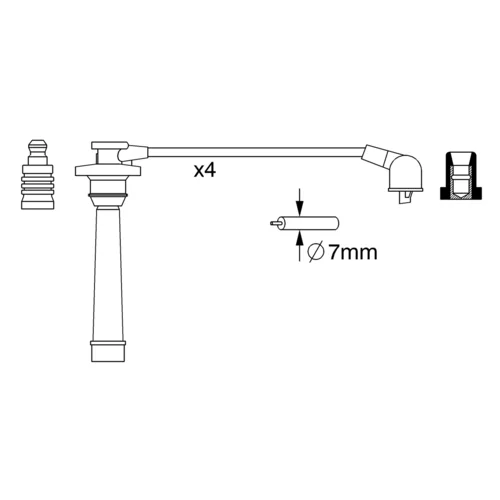 Sada zapaľovacích káblov BOSCH 0 986 357 272 - obr. 4
