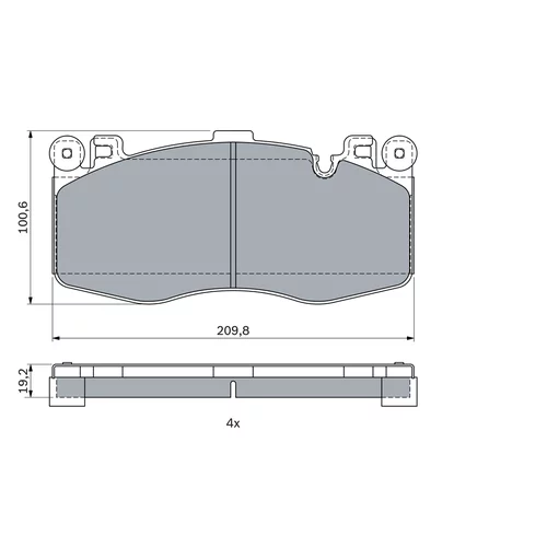 Sada brzdových platničiek kotúčovej brzdy BOSCH 0 986 424 387 - obr. 3