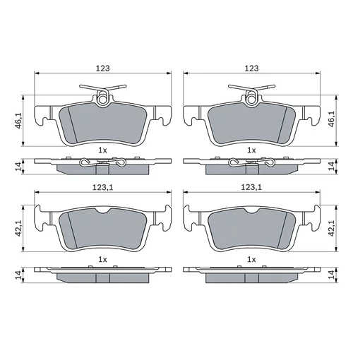 Sada brzdových platničiek kotúčovej brzdy BOSCH 0 986 424 866 - obr. 4