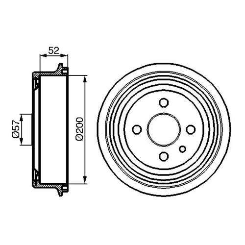 Brzdový bubon 0 986 477 018 /BOSCH/