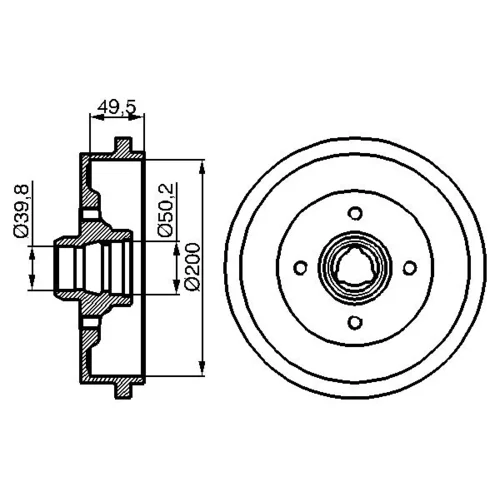 Brzdový bubon 0 986 477 041 /BOSCH/