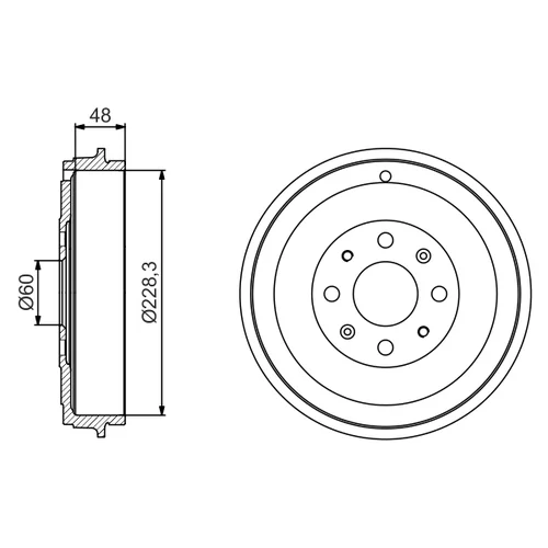 Brzdový bubon 0 986 477 208 /BOSCH/