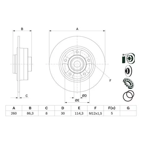 Brzdový kotúč 0 986 479 E78 /BOSCH/ - obr. 4