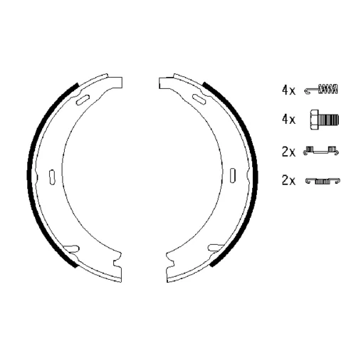 Sada brzd. čeľustí parkov. brzdy BOSCH 0 986 487 543 - obr. 4