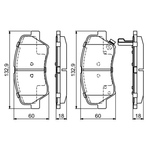 Sada brzdových platničiek kotúčovej brzdy BOSCH 0 986 494 691 - obr. 6