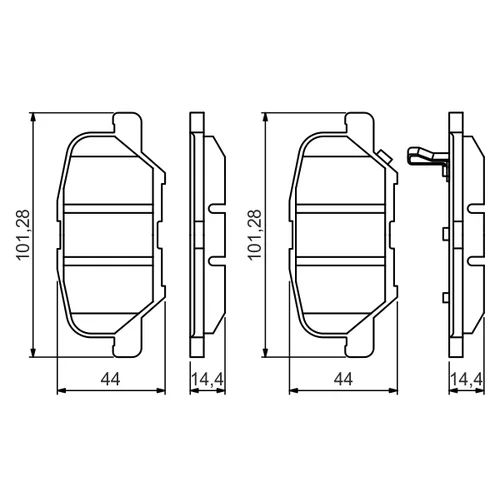 Sada brzdových platničiek kotúčovej brzdy BOSCH 0 986 495 358 - obr. 6