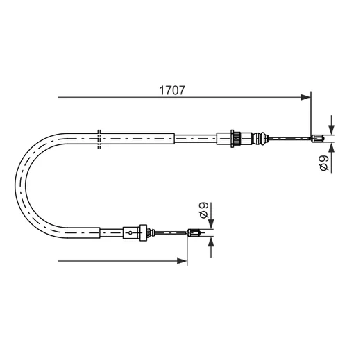 Ťažné lanko parkovacej brzdy 1 987 477 587 /BOSCH/ - obr. 4