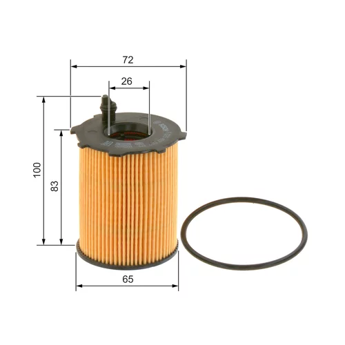 Olejový filter BOSCH F 026 407 082 - obr. 4