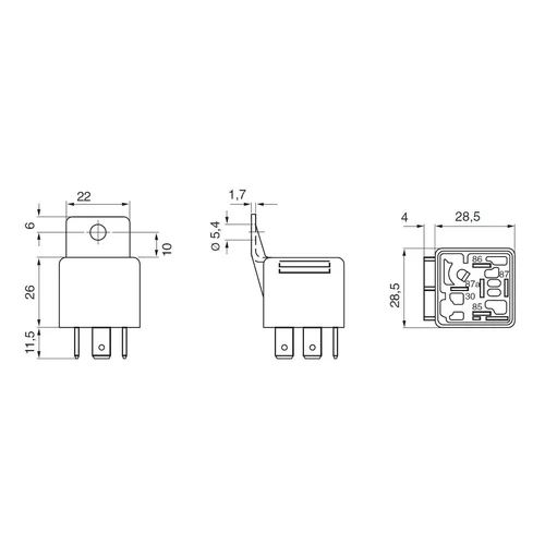 Relé palivového čerpadla BOSCH 0 332 019 151 - obr. 4