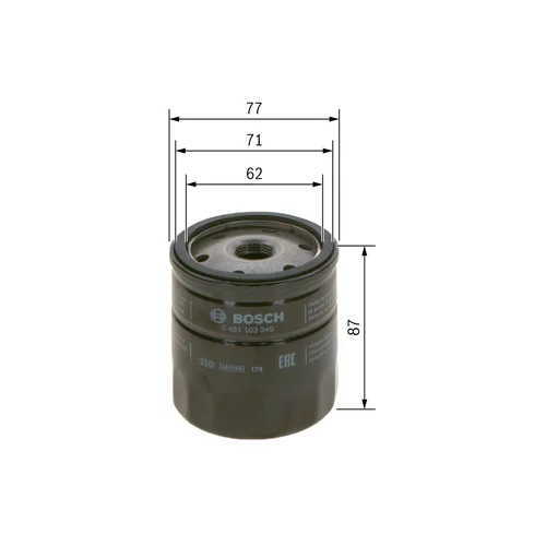 Olejový filter BOSCH 0 451 103 349 - obr. 4