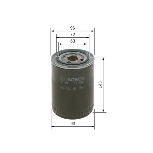 Olejový filter BOSCH 0 451 104 066 - obr. 4