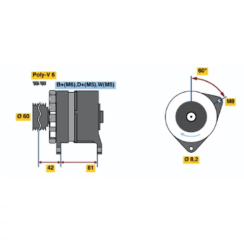 Alternátor BOSCH 0 986 036 150