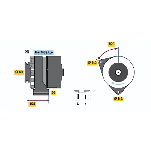 Alternátor BOSCH 0 986 037 781