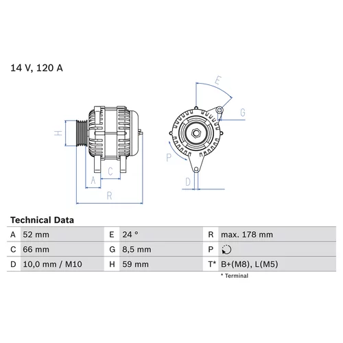 Alternátor BOSCH 0 986 049 061