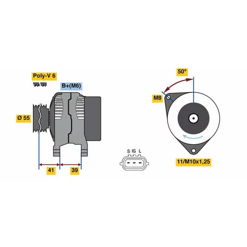 Alternátor BOSCH 0 986 049 490