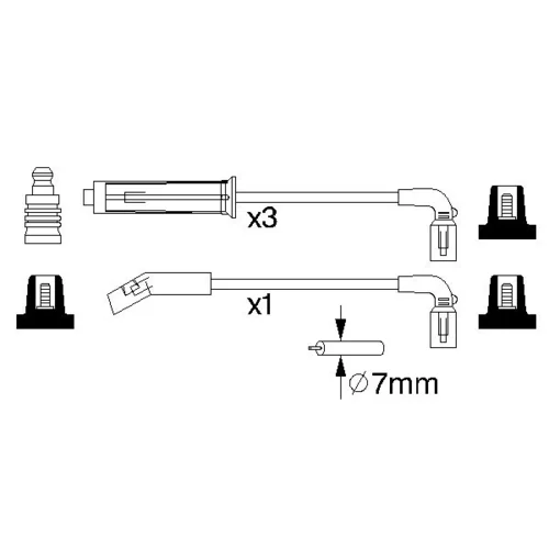 Sada zapaľovacích káblov BOSCH 0 986 356 980 - obr. 4