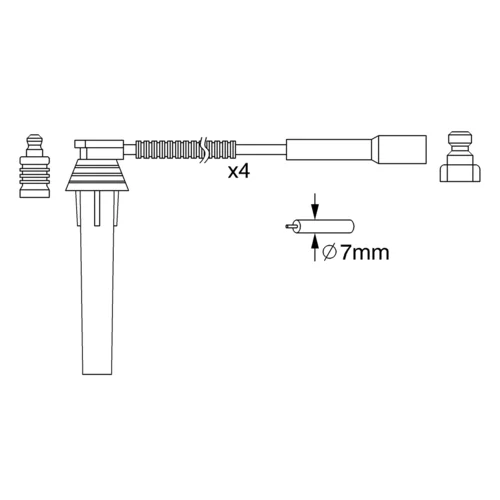 Sada zapaľovacích káblov BOSCH 0 986 357 052 - obr. 4