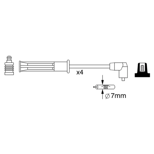 Sada zapaľovacích káblov BOSCH 0 986 357 253 - obr. 4