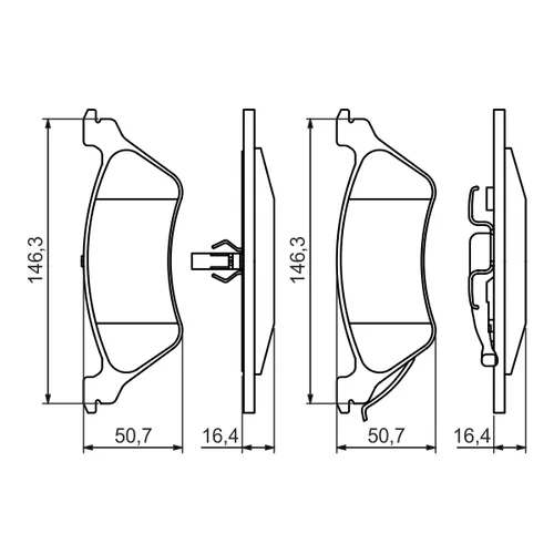 Sada brzdových platničiek kotúčovej brzdy 0 986 424 816 /BOSCH/ - obr. 6