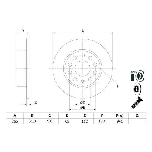 Brzdový kotúč 0 986 479 099 /BOSCH/ - obr. 4