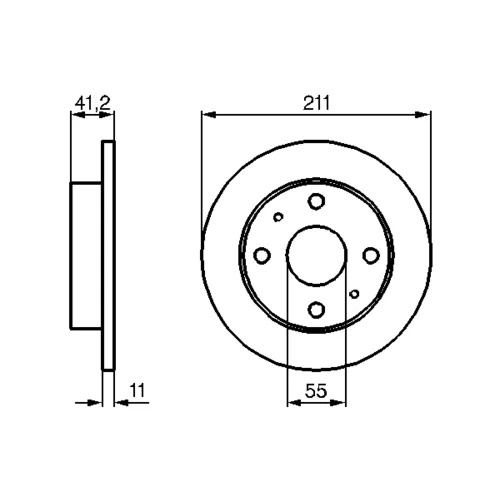 Brzdový kotúč 0 986 479 119 /BOSCH/