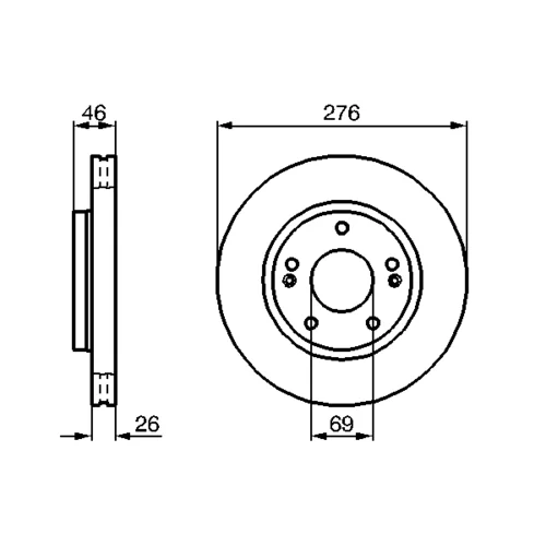 Brzdový kotúč 0 986 479 124 /BOSCH/ - obr. 4