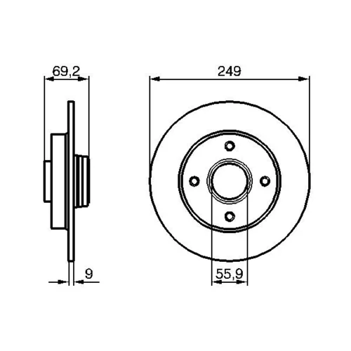 Brzdový kotúč 0 986 479 255 /BOSCH/ - obr. 4