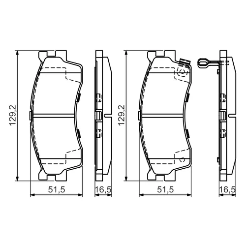 Sada brzdových platničiek kotúčovej brzdy BOSCH 0 986 494 146 - obr. 4