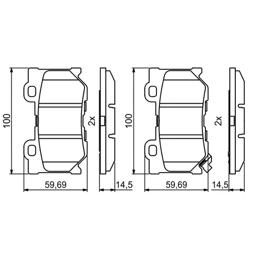 Sada brzdových platničiek kotúčovej brzdy BOSCH 0 986 494 863 - obr. 6