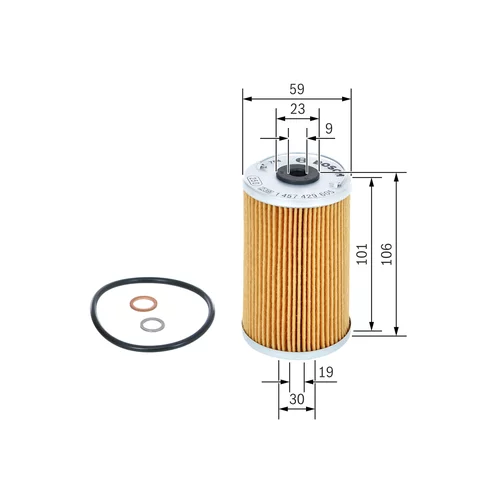 Olejový filter BOSCH 1 457 429 605 - obr. 4