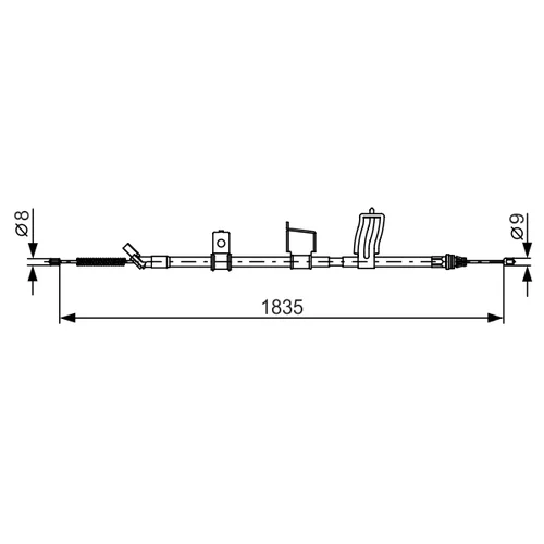 Ťažné lanko parkovacej brzdy BOSCH 1 987 482 341