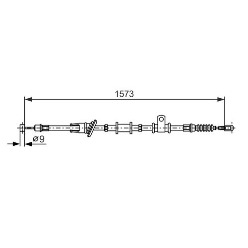 Ťažné lanko parkovacej brzdy BOSCH 1 987 482 399