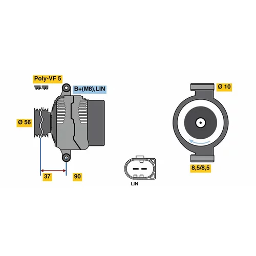 Alternátor BOSCH 0 125 711 048 - obr. 4