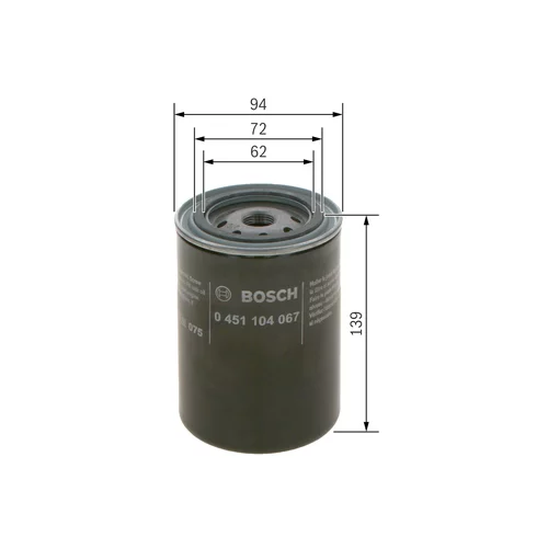 Olejový filter BOSCH 0 451 104 067 - obr. 4