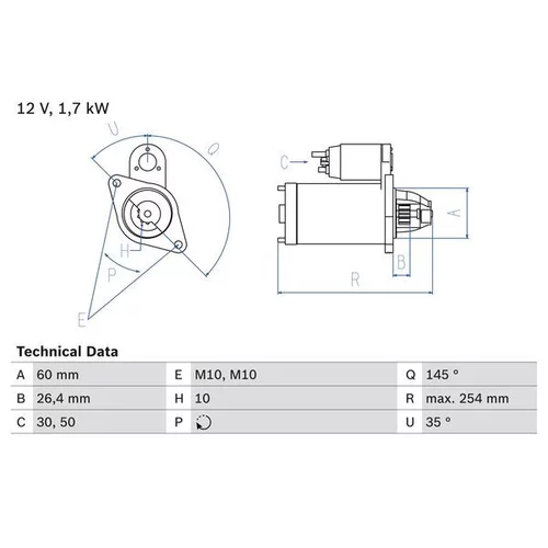 Štartér 0 986 021 320 /BOSCH/