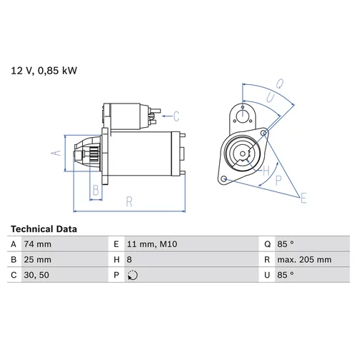 Štartér 0 986 025 640 /BOSCH/