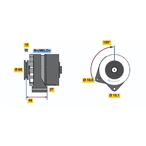 Alternátor BOSCH 0 986 031 460