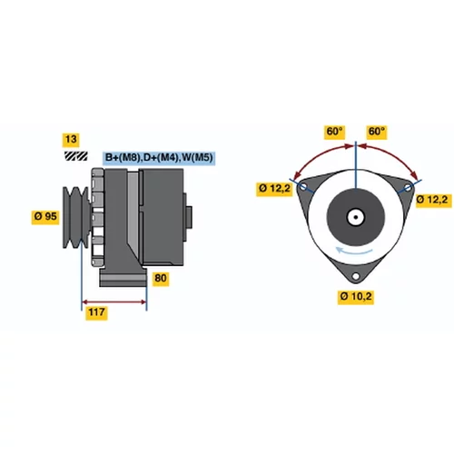 Alternátor BOSCH 0 986 041 580