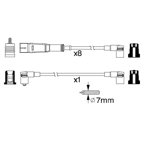 Sada zapaľovacích káblov BOSCH 0 986 356 334 - obr. 4