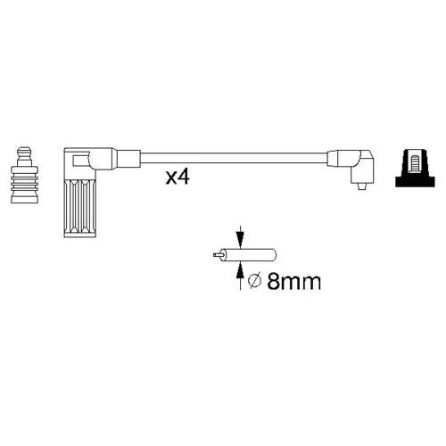 Sada zapaľovacích káblov BOSCH 0 986 356 738 - obr. 4