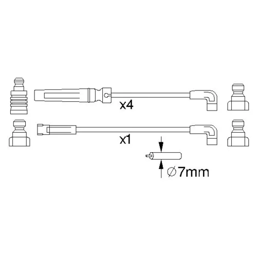Sada zapaľovacích káblov BOSCH 0 986 356 975 - obr. 4