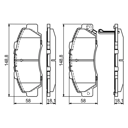 Sada brzdových platničiek kotúčovej brzdy BOSCH 0 986 461 142 - obr. 4