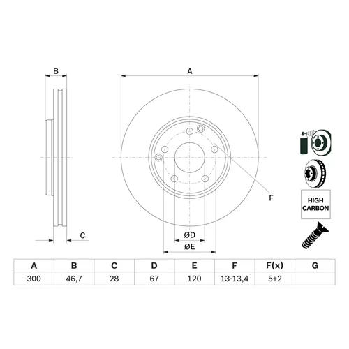 Brzdový kotúč 0 986 478 876 /BOSCH/ - obr. 4