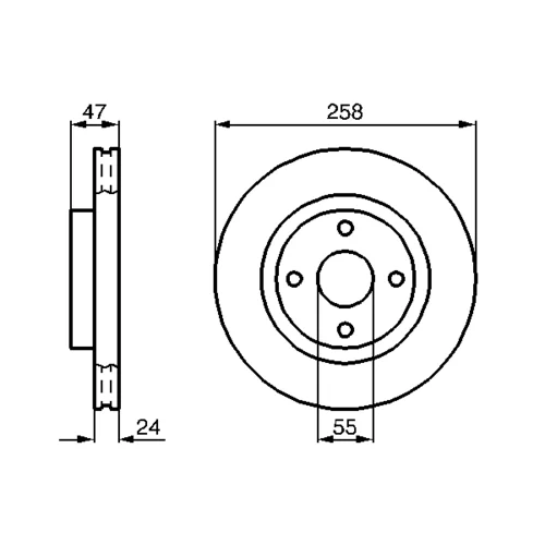 Brzdový kotúč 0 986 478 989 /BOSCH/