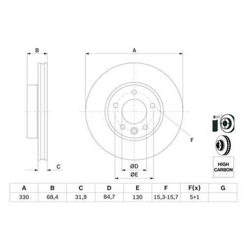 Brzdový kotúč 0 986 479 248 /BOSCH/ - obr. 4