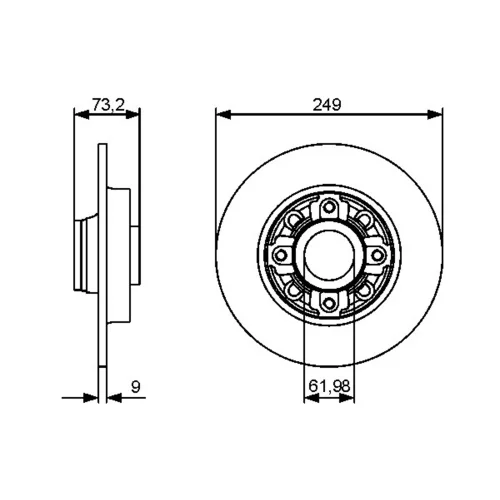 Brzdový kotúč 0 986 479 388 /BOSCH/ - obr. 4