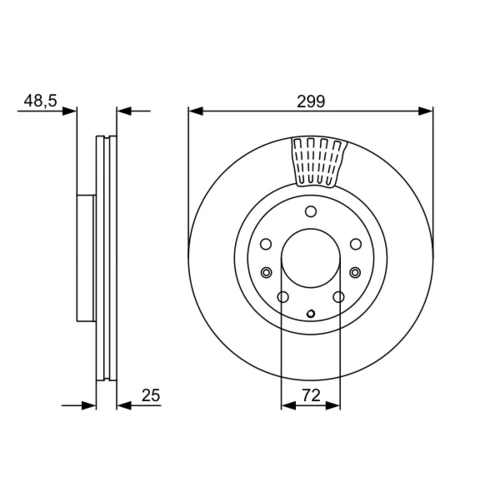 Brzdový kotúč 0 986 479 C74 /BOSCH/ - obr. 4